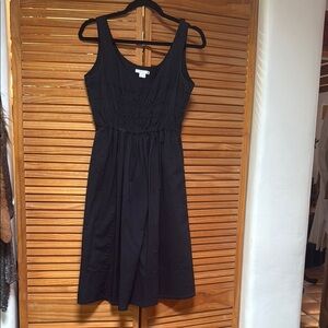 Vince Black Cotton Midi Dress